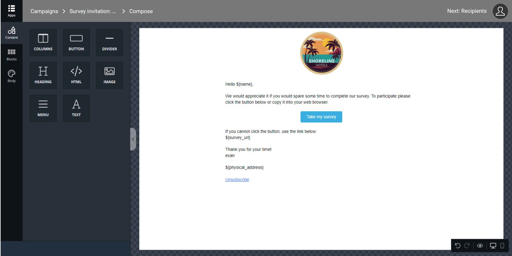 Create Custom Email Invitations For Surveys